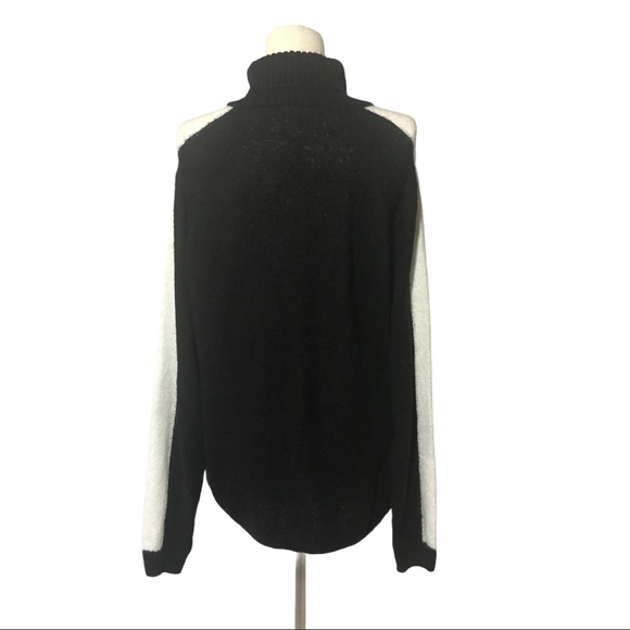 ASOS S black stripe sleeve tunic turtleneck - Picture 3 of 5